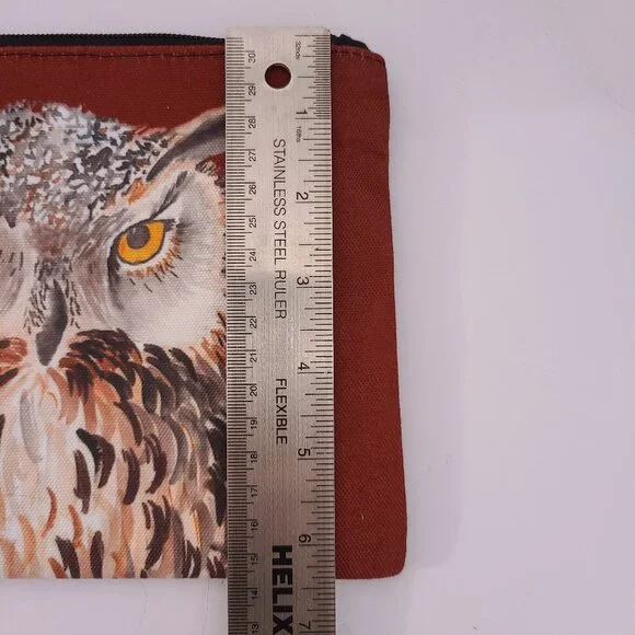 Owl Zipper Pouch Wristlet by Angie Bryan - Picture 5 of 7